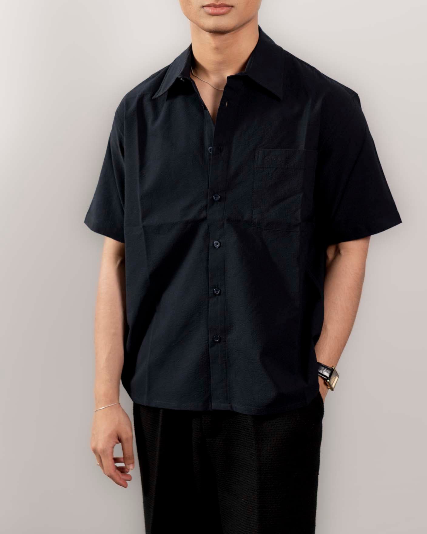 Prussian Blue Half-Sleeve Shirt